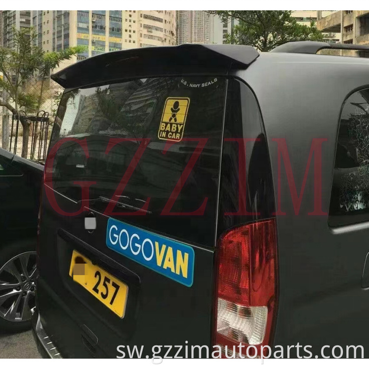 Exterior Accessories ABS Carbon Fiber  Rear Trunk Boot Wing Spoiler For Viano 2005-2015